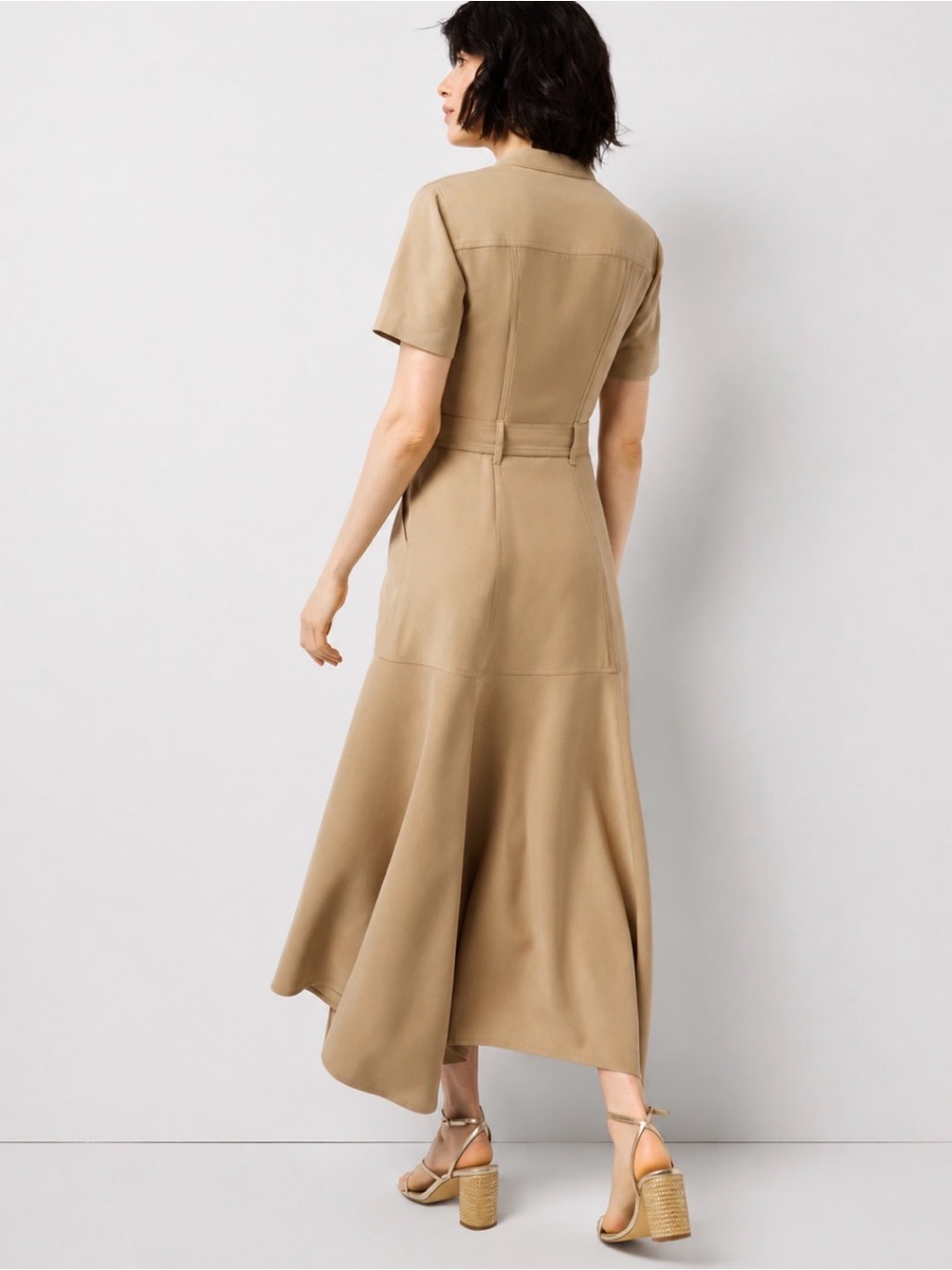 NWT WHBM Belted Utility Midi Dress Sz 4 - Picture 2 of 8